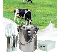 DBMGB Milking Machine 3l, Automatic Cow Milking Machine with Vacuum Pulsation Suction Pump, Portable Pump Household Small-scalefarm Food Grade Set Kit(cows/goats)