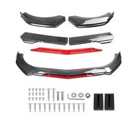DBMNJKG Sharp Gloss Black Red Tongue Front Bumper Lip Chin Spoiler Splitter Diffuser Body Kit Trim Air Dam Protector Most Car(A-Carbon Black)