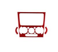 DBMNJKG Soft Carbon Fiber Sticker CD Panel Center Vent CD Frame Interior Accessories Compatible for Subaru Impreza 2005 2006 2007(Center Console Red)