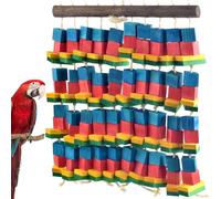 DBNESS Extra Large Bird Toys,21.6inch XL Macaw African Grey Parrot Chewing Toys,Natural Wooden Block Knots Tearing Toy Parrot Cage Accessories for Big Birds