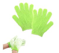 DBOO 1 Pair Exfoliating Gloves - Exfoliating Body Scrub Exfoliator Glove, Body Exfoliator Hand Mitten, Body Scrubber Bath Gloves Scrubs for Shower, Spa, Massage, Dead Skin Cell Remover (Green)