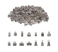 DBOO 100g About 125pcs Mix Tibetan Silver Color Connectors Bails Beads for Jewelry Making fit Charm Bracelet Beads Charms for Jewelry Making