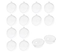 DBOO 12Pack 5cm Christmas tree decorations Clear Baubles - Fillable Clear Plastic Bauble to fill,Christmas Ornaments balls Transparent Empty Ball for Party Decoration
