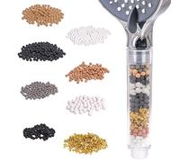 DBOO 150 Grams Shower Filter Beads Replacement Shower Head Beads Mineral Balls Bio-Active Stone for Water Filtration Including 8 Kinds Showerhead Filter Refill Kit