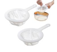 DBOO 2 Pack Ultra Fine Mesh Strainer Sieve, 100 Mesh & 200 Mesh Filter Net with Handle Hook for Soy Milk Coffee Flour Filtering Tea Juice - Easy to Wash & Store