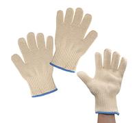 DBOO 2 Pcs Heat Resistant Oven Gloves, Double-layer Non-Slip & Reusable Kitchen Oven Gloves with Fingers for BBQ Cooking Baking