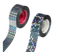 DBOO 2 Rolls Bird Repellent Flash Tape - 80m X 2.4cm Double Sided Bird Scare Tape for vegetable gardens, farm fields, gardens, orchard