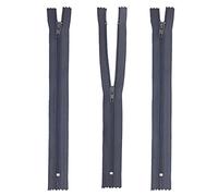 DBOO 20cm Dark Gray Zips 3 Pcs Nylon Closed End Zippers Fasteners Chunky Zip Open-Ended Zip Sewing Accessory