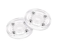 DBOO 2Inch Acrylic Lazy Susan Pack of 2 Turntable Organizer Revolving Display Base White Acrylic for Spice Rack Table Cake Kitchen Pantry Decorating