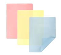 DBOO 3 Pack Silicone Baking Mats Set, 40x30cm Non-Slip Heat-Resistant Mats for Baking, Crafts, Resin Casting - Soft Food Grade Silicone, Yellow/Pink/Blue