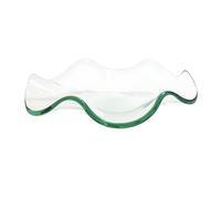 DBOO 4.5"Replacement Oil Heating Glass Dish Wax Melting Heating Aromatherapy Electric Oil Heating Circular Wavy Glass Dish for Wax Melter Wax Burner
