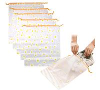DBOO 5 PCS Travel Storage Bags Multifunctional Transparent Cosmetic Bag,Underwear Shoes Packing Storage Pouch Set Size 30 * 35cm Pouch Drawstring Dust Bags