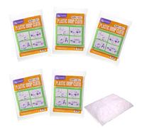 DBOO 6 Pieces Plastic Dust Sheets Painter Plastic Drop Cloths Sheet Clear Waterproof Dust Proof Furniture Cover Sheet 3 X 4 m Paint Tarp Floor Wall Protective Film