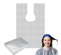 DBOO 60pcs Disposable Hairdressing Cape - PE Material Hair Cutting Cape 60x90cm Waterproof Single-Use Barber Cape for Salon & Home Use, Hair Coloring & Cutting