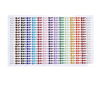 DBOO 900 Pieces Rhinestone Stickers Self-Adhesive - Jewels Sticker for Face Eyes Nails DIY Craft Cards Embellishment Diamond Gem Decorations 15 Colors 3 Sizes