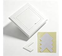 DBOO Access Panel 100x100 mm, Paintable Flush Fit Inspection Hatch with Hidden Hinges, ABS Plastic Easy Access Door for Drywall Walls & Ceilings Electrical Plumbing
