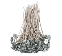 DBOO Candle Wick 3.5 Inch 100 Pieces with Natural Soy Wax Coating Low Smoke Cotton Threads Woven with Paper Wicks for Candle Making Supplies Candle DIY