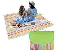 DBOO Large Waterproof Picnic Blanket 200 x 200 m Picnic Mat Portable Beach Mat With Carrying Handle Washable Reusable Tartan Camping Blanket