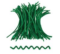 DBOO Pipe Cleaners Bendy 100 PCS Chenille Stem for Arts and Crafts 6mm X 30cm Furry Wire Twist Tie (Green)