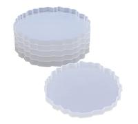 DBOO Resin Coaster Mould 6 Pcs Silicone Coaster Molds DIY Resin Mould Epoxy Resin Silicone Coasting Moulds for Agate Geode Coasters Faux Agate Slices Art Craft Decoration