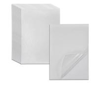 DBOO Self Adhesive Wash Away Stabilizer A4 Size 10 Sheets Fabric Like Blank Printable Water Soluble Stabilizer for Embroidery Hand Sewing Stabilizers