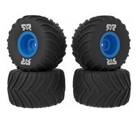 dBoots Chevron Mounted Tire Set Glued, Blue (2 Pairs): GROM