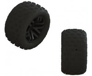 dBoots 'FORTRESS' 1/18th Tire Set Glued (Black) (2 Pairs) Z-ARA550112