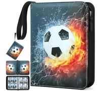 DBPBToU Football Card Binder, 50 Page Loose-Leaf Binder, Football Card Holder for 400 Football Cards, Card Collection Folder, Suitable for Standard Sized Cards (Lightning Football)