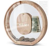 DBPBToU Money Box for Kids Piggy Bank, Personalised Wooden Letter Money Box for Birthday Gift/Home Decoration/Keepsake (O)