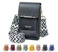 DBPBToU Women's Shoulder Bag, PU Leather Small Bag, Adjustable Wide Strap Phone Bag, Ideal as Cross Body Bag Women Accessory for Daily Outings and Gifting (Black)