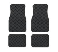 DBQYCKQU Car Floor Mats Car Floor Mats 4 PCS Universal Leather Waterproof Foot Pad Protector Front And Rear Mats Set Accessories Car Mats Carpet(Black)
