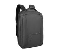 DBRAMANTE1928 16” Laptop Backpack Leather Nyborg Collection, Dark grey