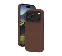 dbramante1928 Roskilde - Mobile Phone Back Cover - Compatible with MagSafe - Full Grain Leather - Dark Tan