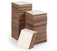 DBREAKS 200pcs 6 cm Raw Wood Squares Natural Wood Craft Objects for Painting Writing Sculpture Home Decoration DIY Wedding