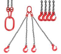 DBREAKS 4-strand chain hanger, 1 m 6T crane chain, forestry chain, back chain, stop chains with diameter 8 mm choker chain, clevis hook, G80 engine lifting chain, high strength crane hangings