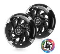 DBREAKS Luminous Stunt Scooter Wheels, Pack of 2 LED Light Wheels, 100 mm, Black