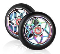 DBREAKS Stunt Scooter Replacement Wheels 110 mm ABEC 9 Bearings 88A Hardness Black Multi Pack of 2