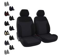 DBS 1012891 Universal Non-Slip Washable Car Seat Covers for 2 Seats Black and White
