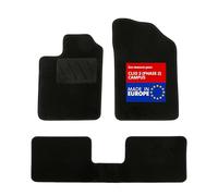 DBS 1763185 Car floor mat - custom made - 3 pieces - anti-slip - black carpet 900g/m² - Velours finish - range Star - steering wheel left