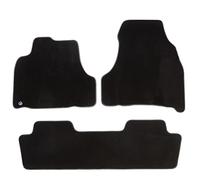 DBS 1763217 Custom Made Car Floor Mat, 3 Pieces, Non-Slip Black Needle Felt 900g/m2, Velour Manufacturing, Assortment Star