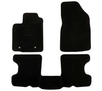 DBS 1763702 Custom Made Car Floor Mat, 3 Pieces, Non-Slip Black Needle Felt 900g/m2, Velour Manufacturing, Assortment Star