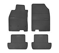 DBS 1765916 Rubber car floor mat - custom made - 4 pieces - high quality rubber -odourless - anti-slip - raised edges - steering wheel left