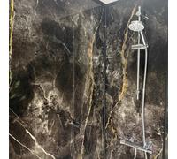 Dbs Bathrooms Black Gold Marble Pvc Shower Wall Panel 1M X 2.4M