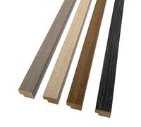 DBS Bathrooms End Cap Trim for Acoustic Slat Wall Panels, Wood Veneer MDF, Pet Polyester Backing 3D Sound Absorption (Natural Oak)