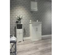 DBS Grey Metro Tile Effect PVC Bathroom Cladding Shower Wet Wall Panels Kitchen (6 Panels - 3.9sqm)