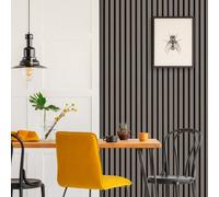 Dbs Bathrooms Grey Oak Acoustic Slat Wall Panel 60Cm X 240Cm