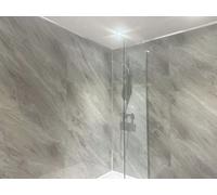 Dbs Bathrooms Grey Ocean Marble Pvc Shower Wall Panel 1M X 2.4M