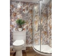 Dbs Bathrooms Mixed Stone Matt 8mm Pvc Bathroom Wall Panels Pack Of 6 (3.9Sqm)