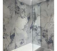 DBS Mystic Blue Marble Gloss Shower Wall Panel 1000mm Wide PVC Bathroom Cladding 1m x 2.4m