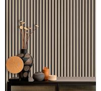 Dbs Bathrooms Natural Oak Acoustic Slat Wall Panel 60Cm X 240Cm